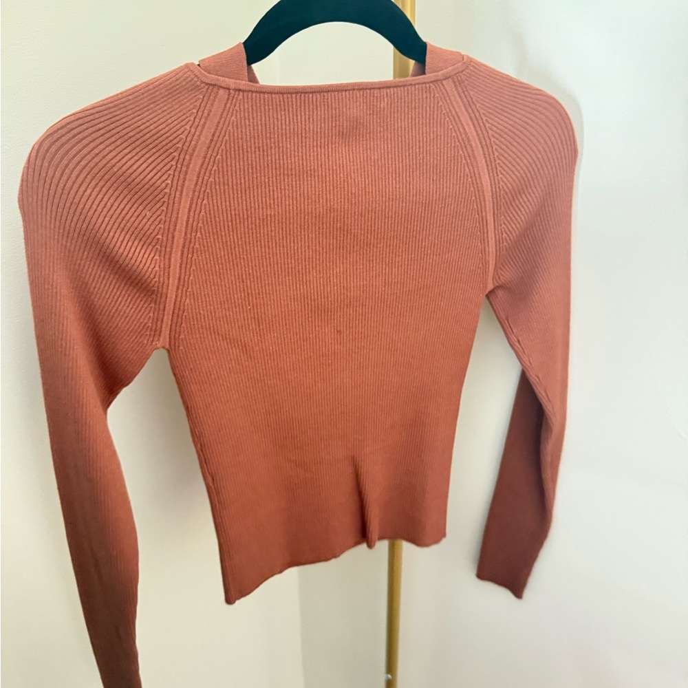 INTERMIX Terracotta Ribbed Blouse - Picture 2 of 2
